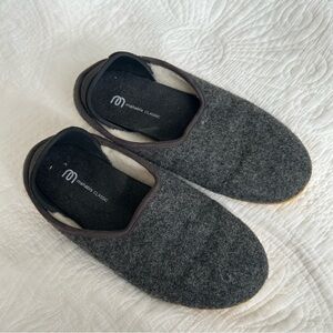 Mahabis Classic Womens Wool Blend Gray Slippers Sz 7.5